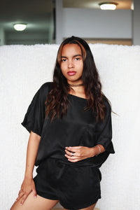 NIGHT BIRD FLYING Washable Silk Loungewear