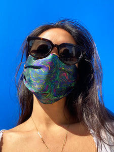 EARTH BLUES Silk Face Mask