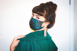 EARTH BLUES Silk Face Mask